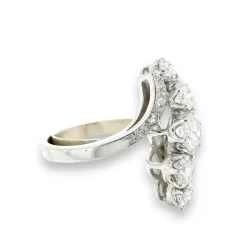 Bague or blanc diamants