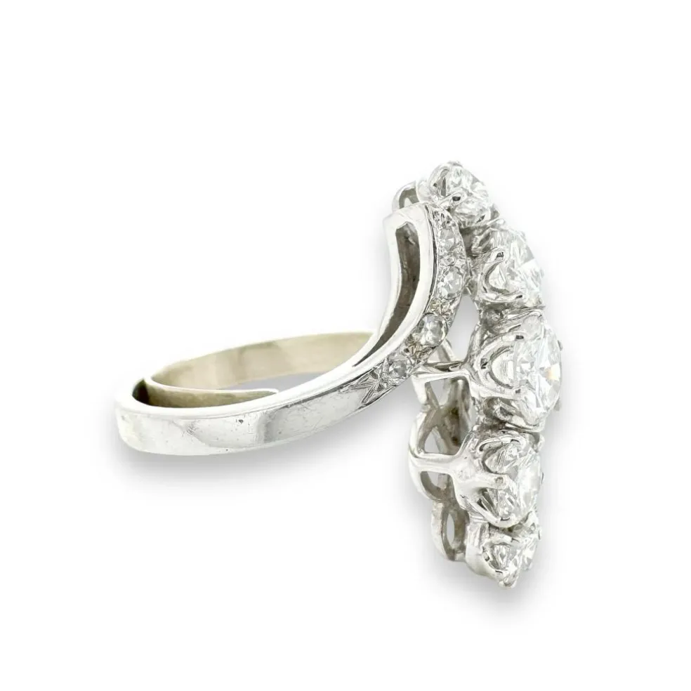 Bague or blanc diamants