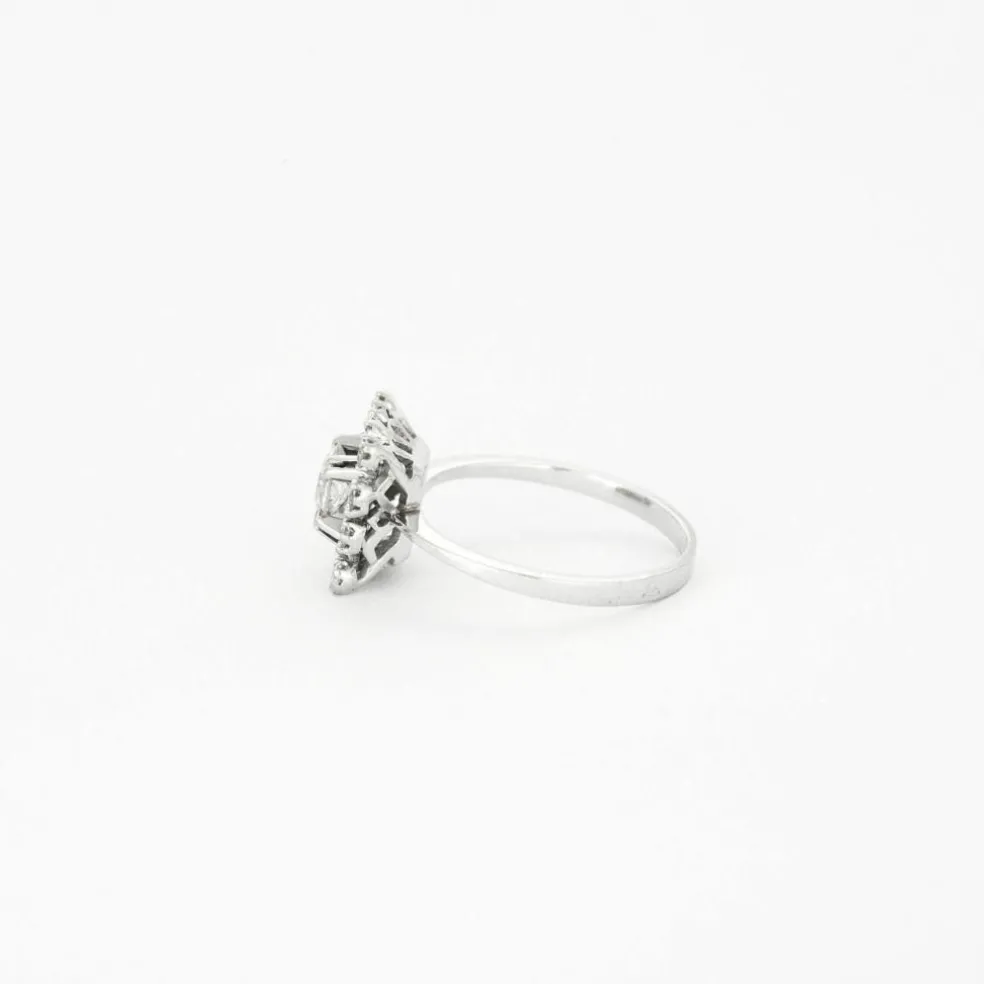 Bague or blanc diamants