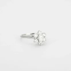 Bague or blanc, diamants