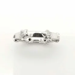 Bague or blanc diamants