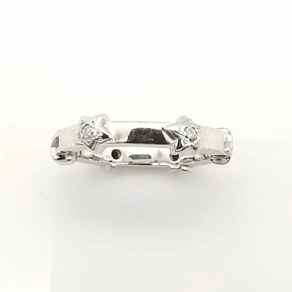 Bague or blanc diamants
