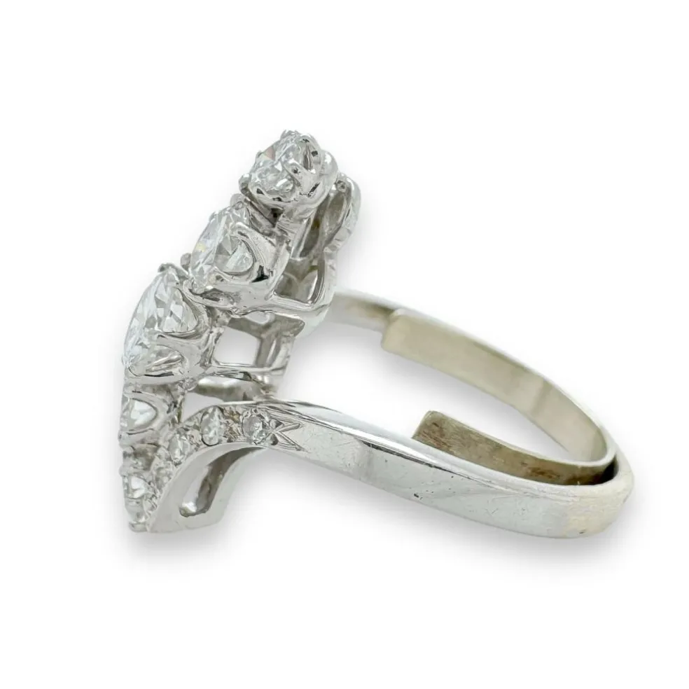 Bague or blanc diamants