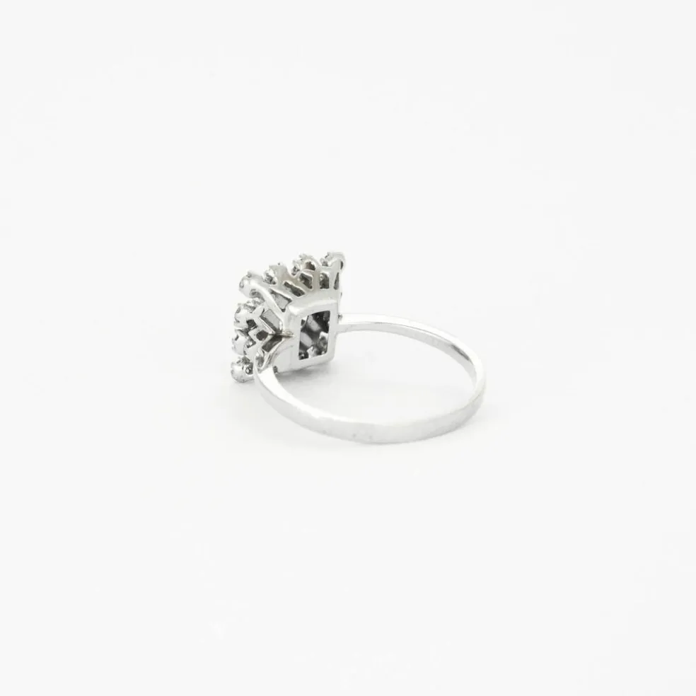 Bague or blanc diamants