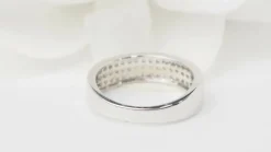 Bague or blanc diamants