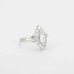 Bague or blanc, diamants