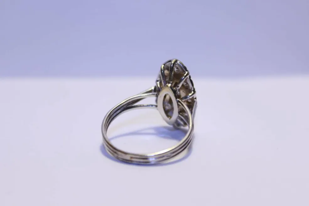 Bague or blanc Diamants