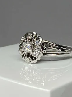 Bague Or blanc, diamants
