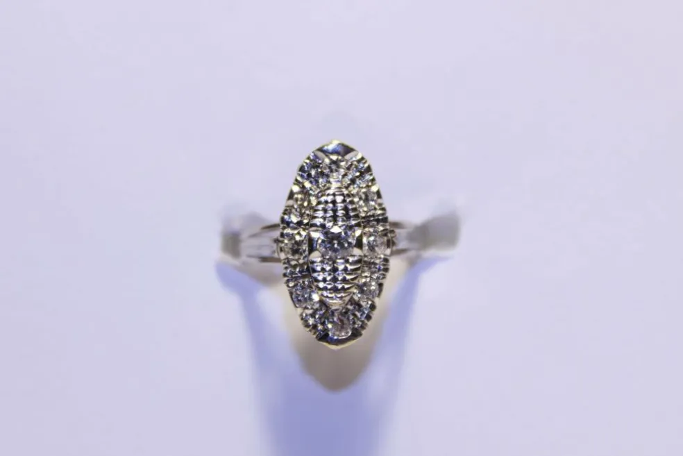 Bague or blanc Diamants