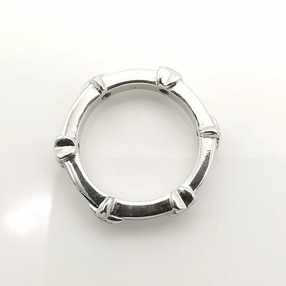 Bague or blanc diamants