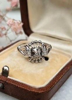 Bague or blanc diamants