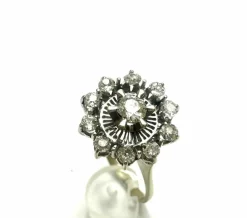 Bague or blanc, diamants 1940