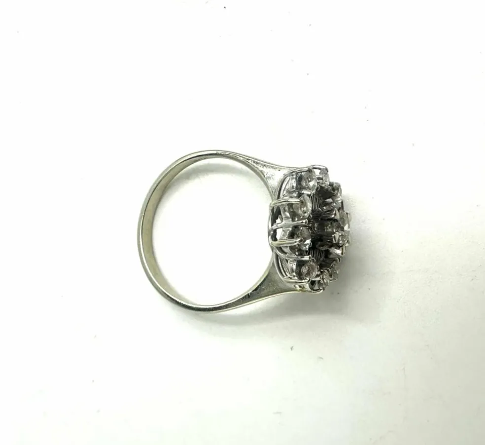 Bague or blanc, diamants 1940