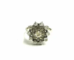 Bague or blanc, diamants 1940