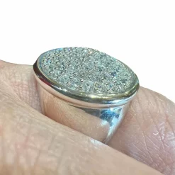 Bague or blanc diamants 2.15 cts