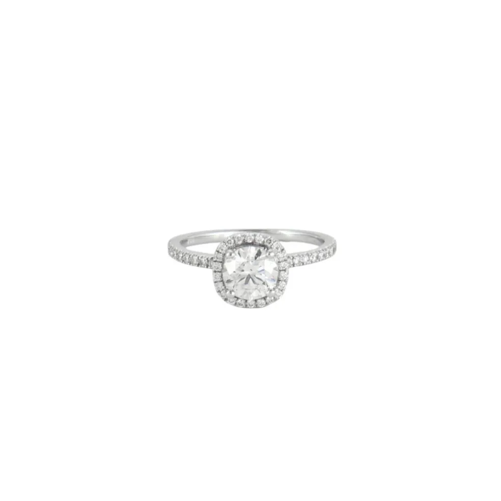 Bague or blanc diamants 0.82ct