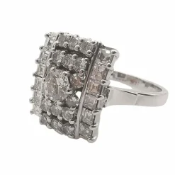 Bague or blanc diamants certifié HRD