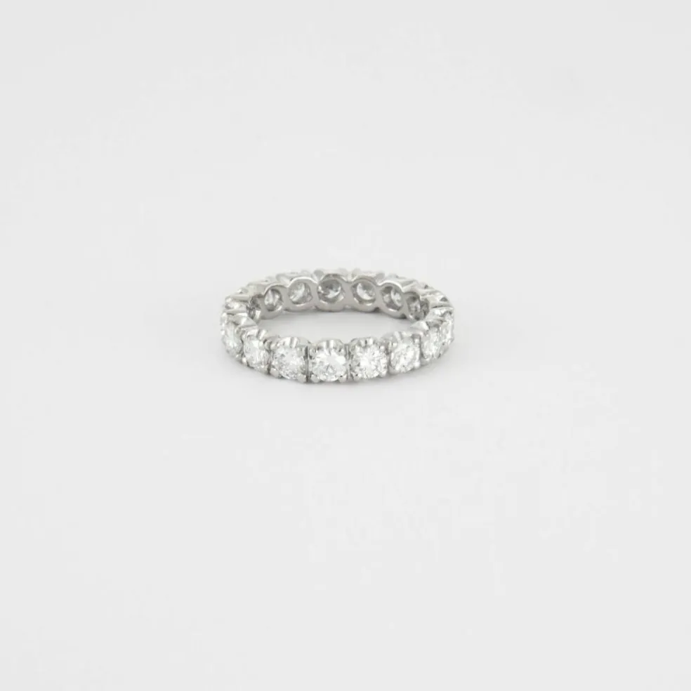 Bague or blanc diamants 2.40ct