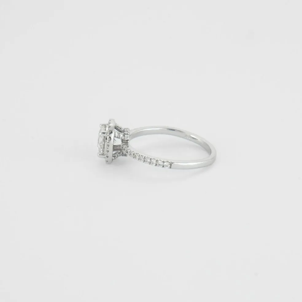 Bague or blanc diamants 0.82ct