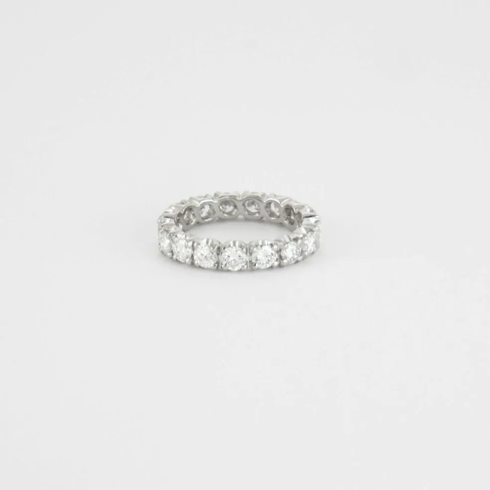 Bague or blanc diamants 2.40ct