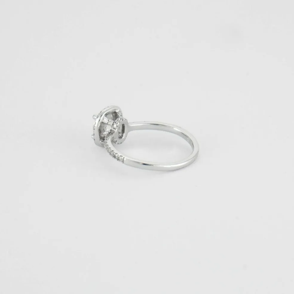Bague or blanc diamants 0.82ct