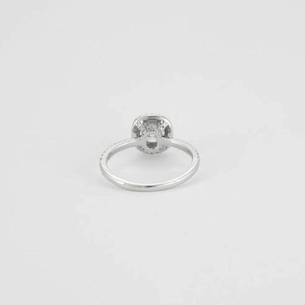 Bague or blanc diamants 0.82ct