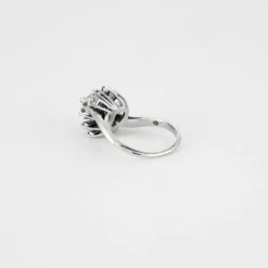 Bague or blanc diamants 1ct