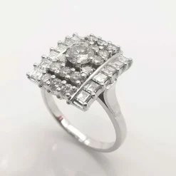 Bague or blanc diamants certifié HRD