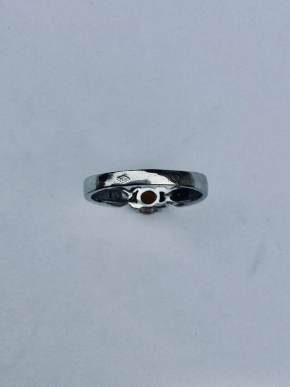 Bague Or Blanc Diamants Citrine