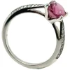 Bague Or Blanc Diamants et Saphir