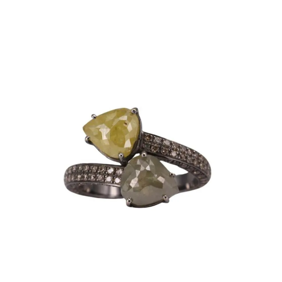 Bague Or blanc Diamants et Saphirs