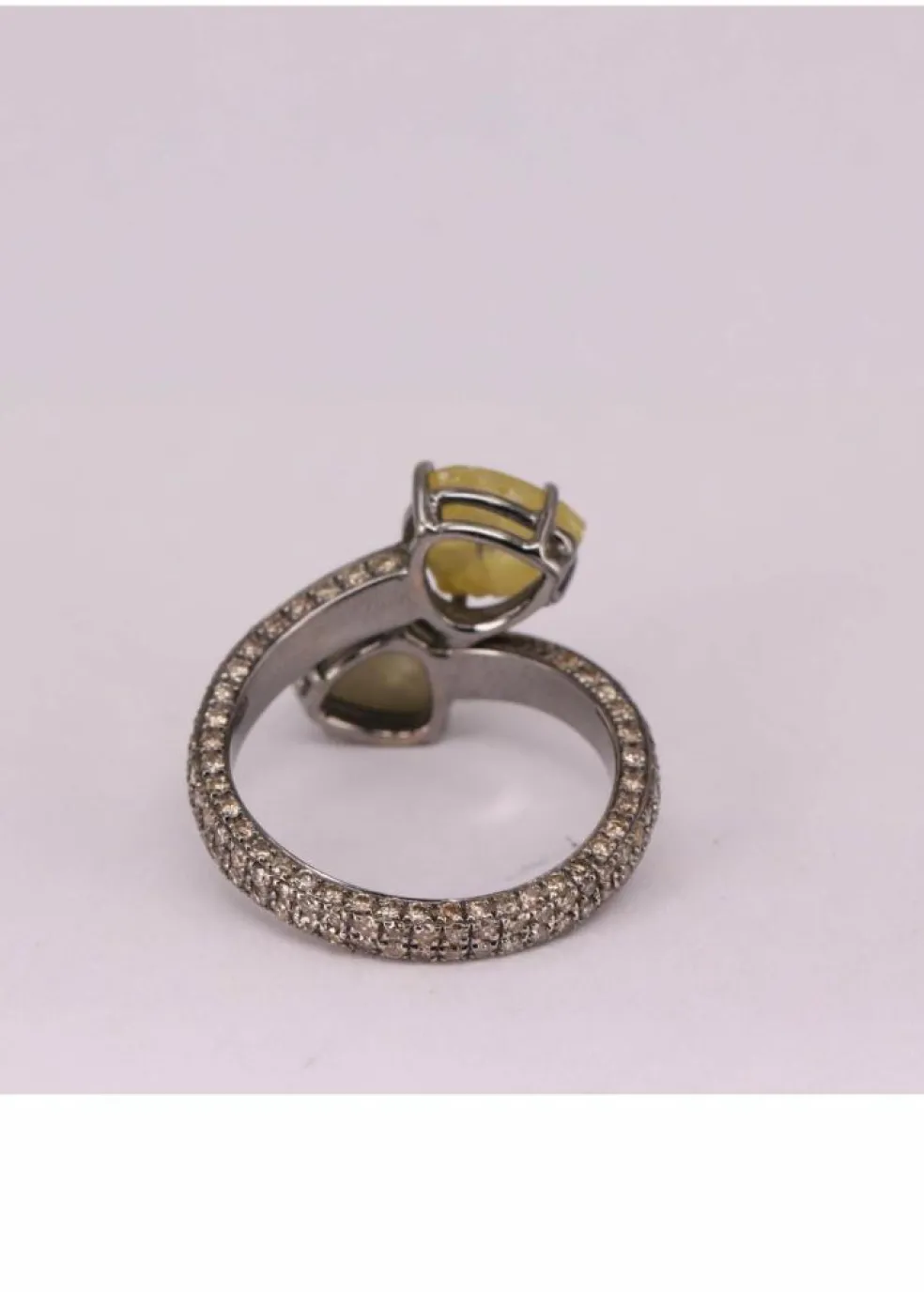 Bague Or blanc Diamants et Saphirs