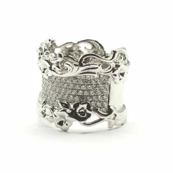 Bague or blanc diamants naturels
