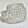 Bague Or blanc Diamants princesse