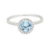 Bague Or blanc Diamants Topaze