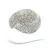 Bague or blanc, diamants total 2 carats