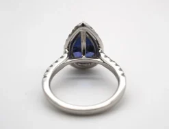 Bague Or Blanc Diamants Tanzanite