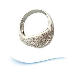 Bague or blanc, diamants total 2 carats