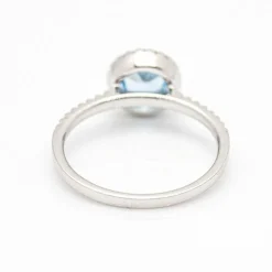 Bague Or blanc Diamants Topaze