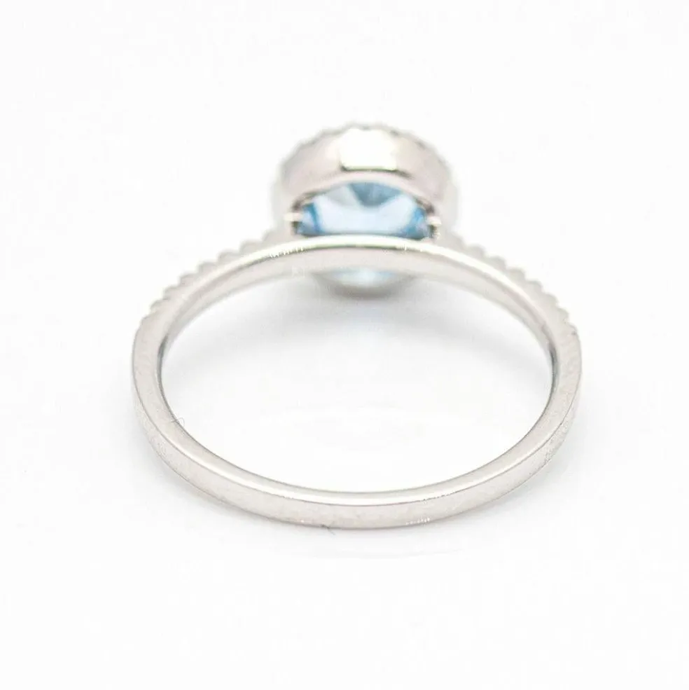 Bague Or blanc Diamants Topaze