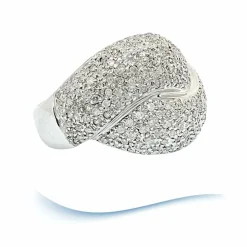 Bague or blanc, diamants total 2 carats