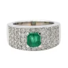 Bague Or blanc Emeraude