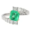 Bague Or blanc Emeraude