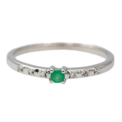 Bague Or blanc Emeraude