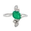 Bague Or blanc Emeraude