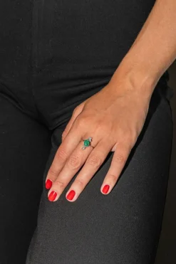 Bague Or blanc Emeraude