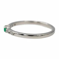 Bague Or blanc Emeraude