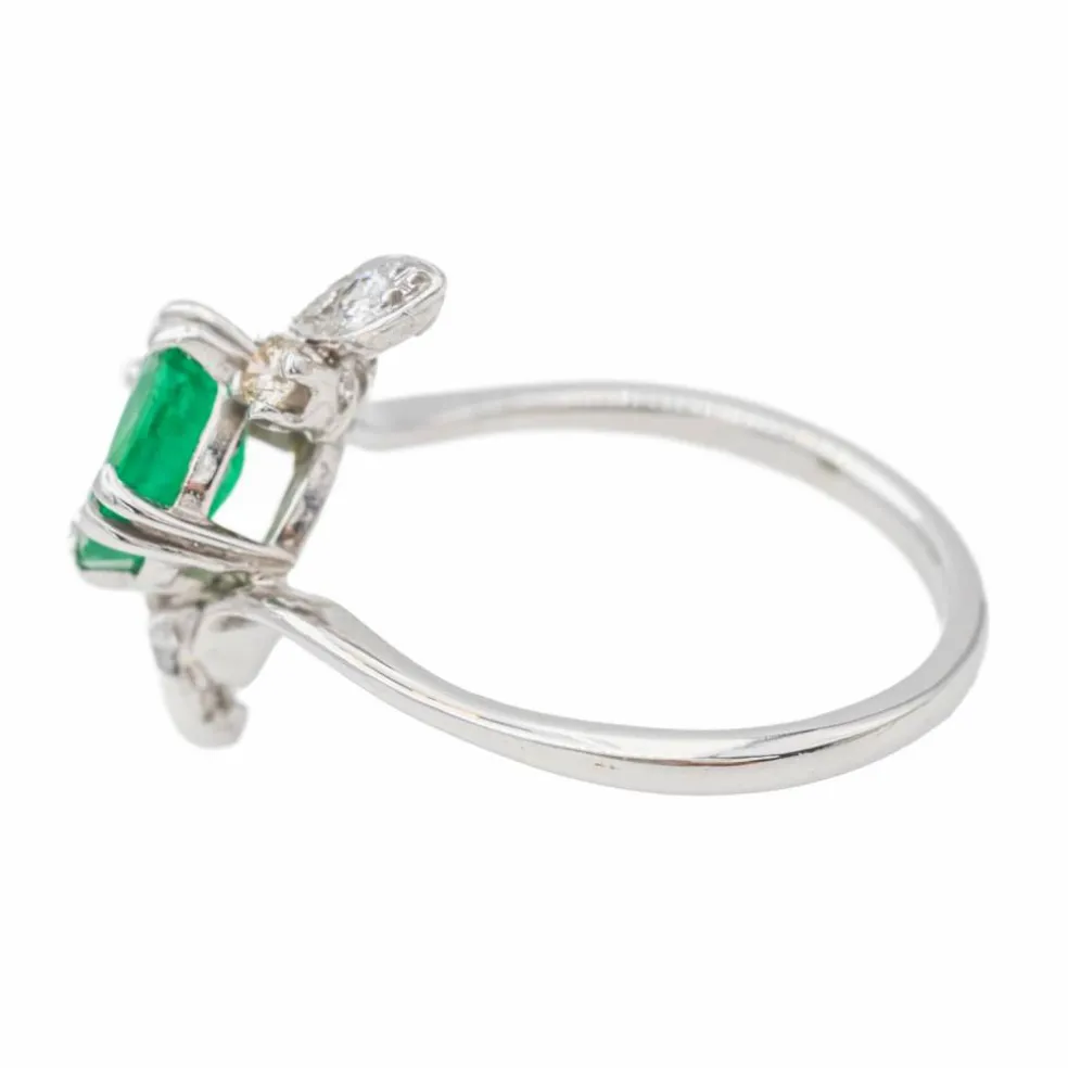 Bague Or blanc Emeraude