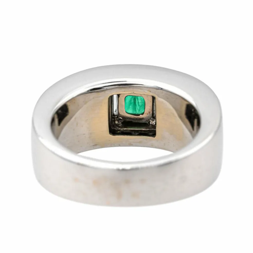 Bague Or blanc Emeraude