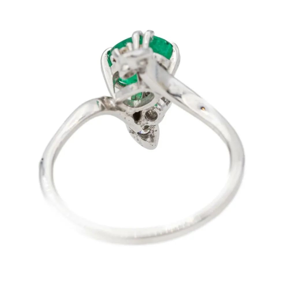 Bague Or blanc Emeraude